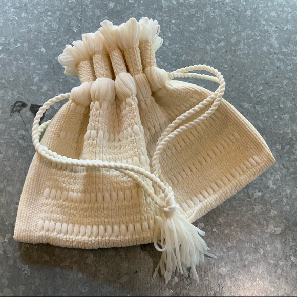 Vintage Handmade Drawstring Pouch Bag - Picture 2 of 9